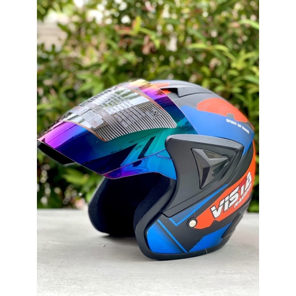 Helm Ghm Vista Half Face Motor Dewasa Pria Wanita Sni