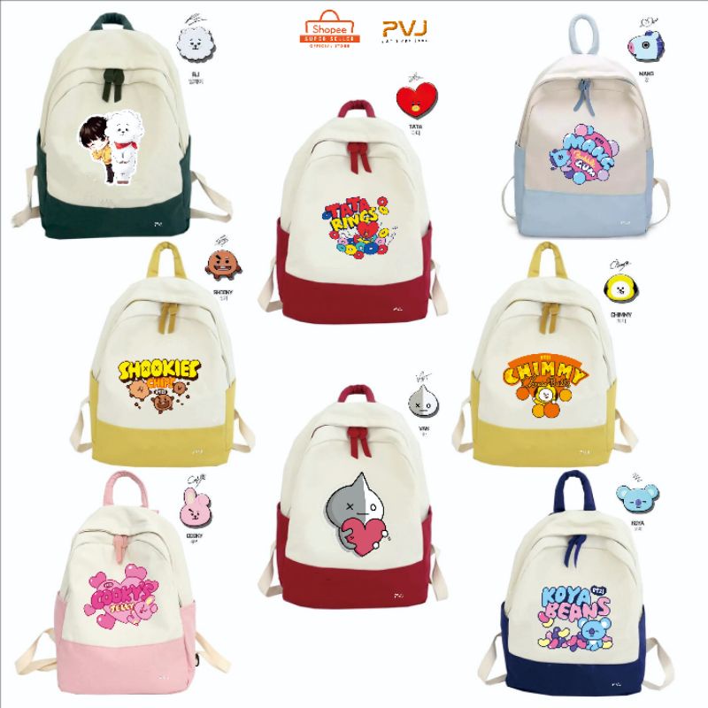 Tas Ransel Anak BT21 Tas sekolah backpack korea