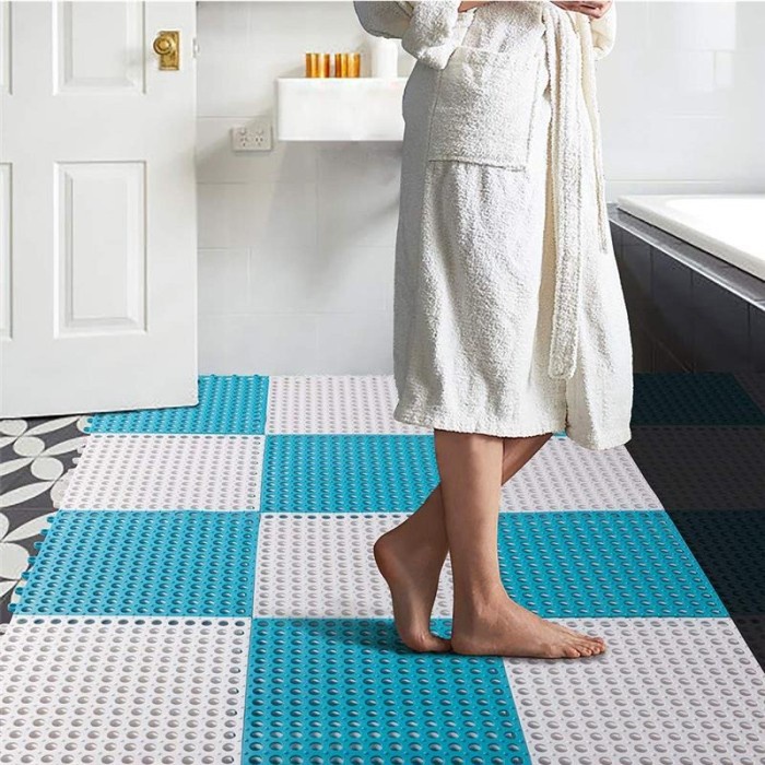 DISKON KARPET KAMAR MANDI ANTI SLIP POLKADOT KARPET ANTI LICIN DAPUR MAT NON SLIP Karpet Kamar Mandi Anti Licin 30x30CM