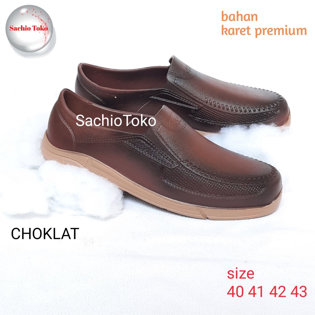 slip on coklat pria pantofel merek ATT SachioToko