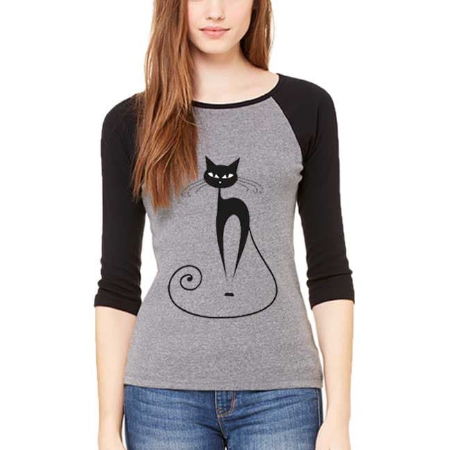 t shirt/kaos/t shirt wanita/kaos wanita/black cat