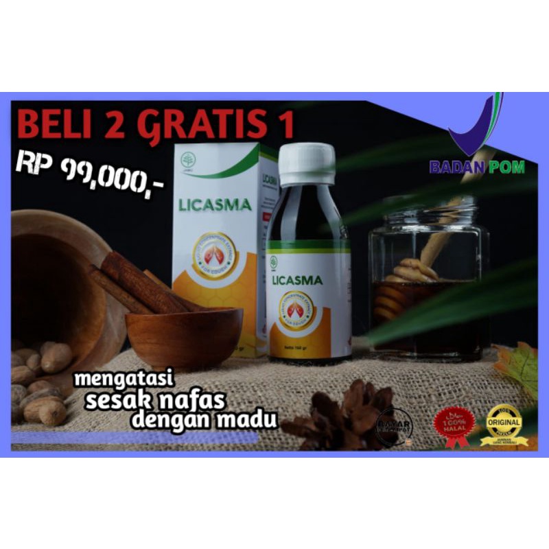 PROMO BELI 2 GRATIS 1 OBAT BATUK MADU LICASMA MENGHILANGKAN ASMA, SESAK NAFAS, PARU2MADU LICASMA