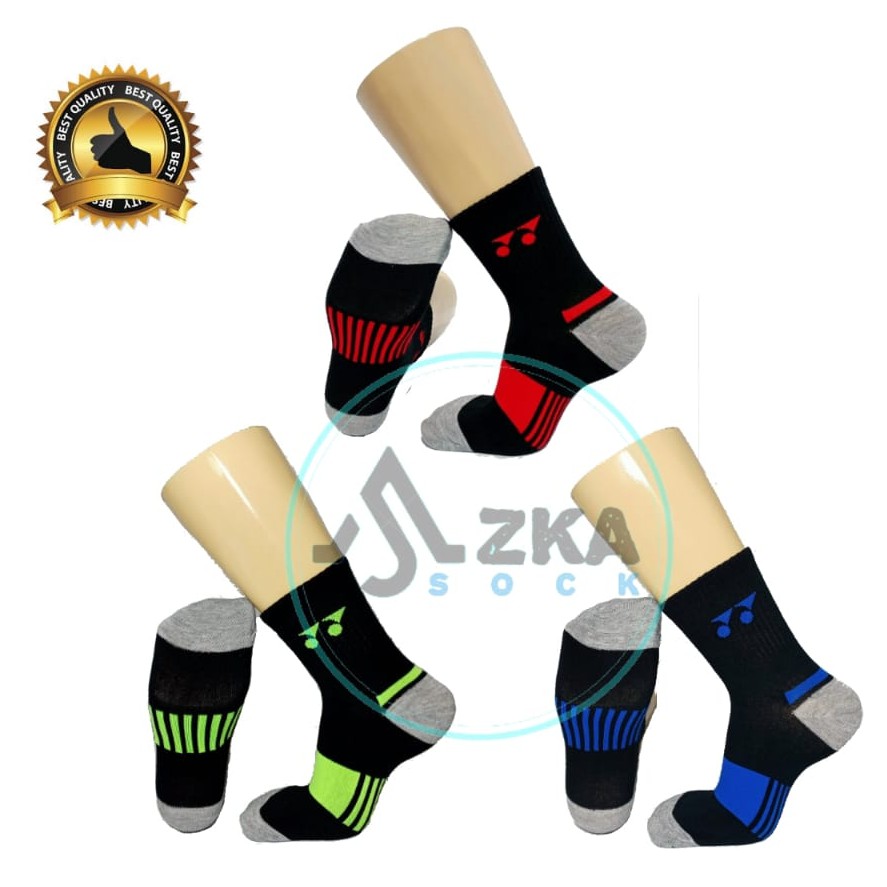 (Perpasang) Kaos Kaki Sport (Y4X HITAM)/Kaos Kaki Badminton