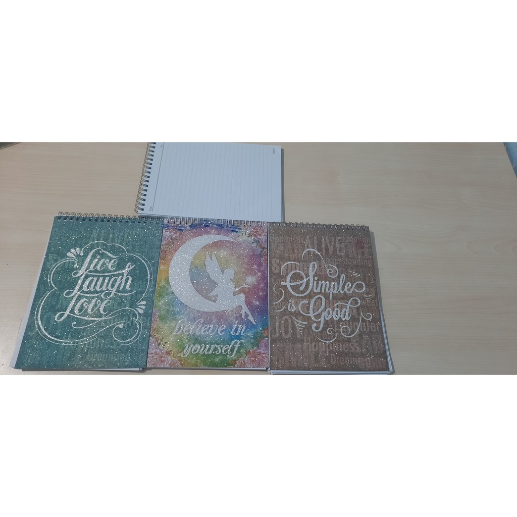 

Buku Block Notes Catatan Spiral Besar Glitter Simpaty T 21 cm x P 15 cm Isi 122 Pages Halaman