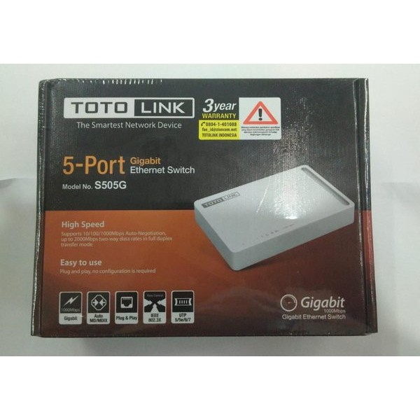 TOTOLINK S505G - 5-Port Gigabit Desktop Switch