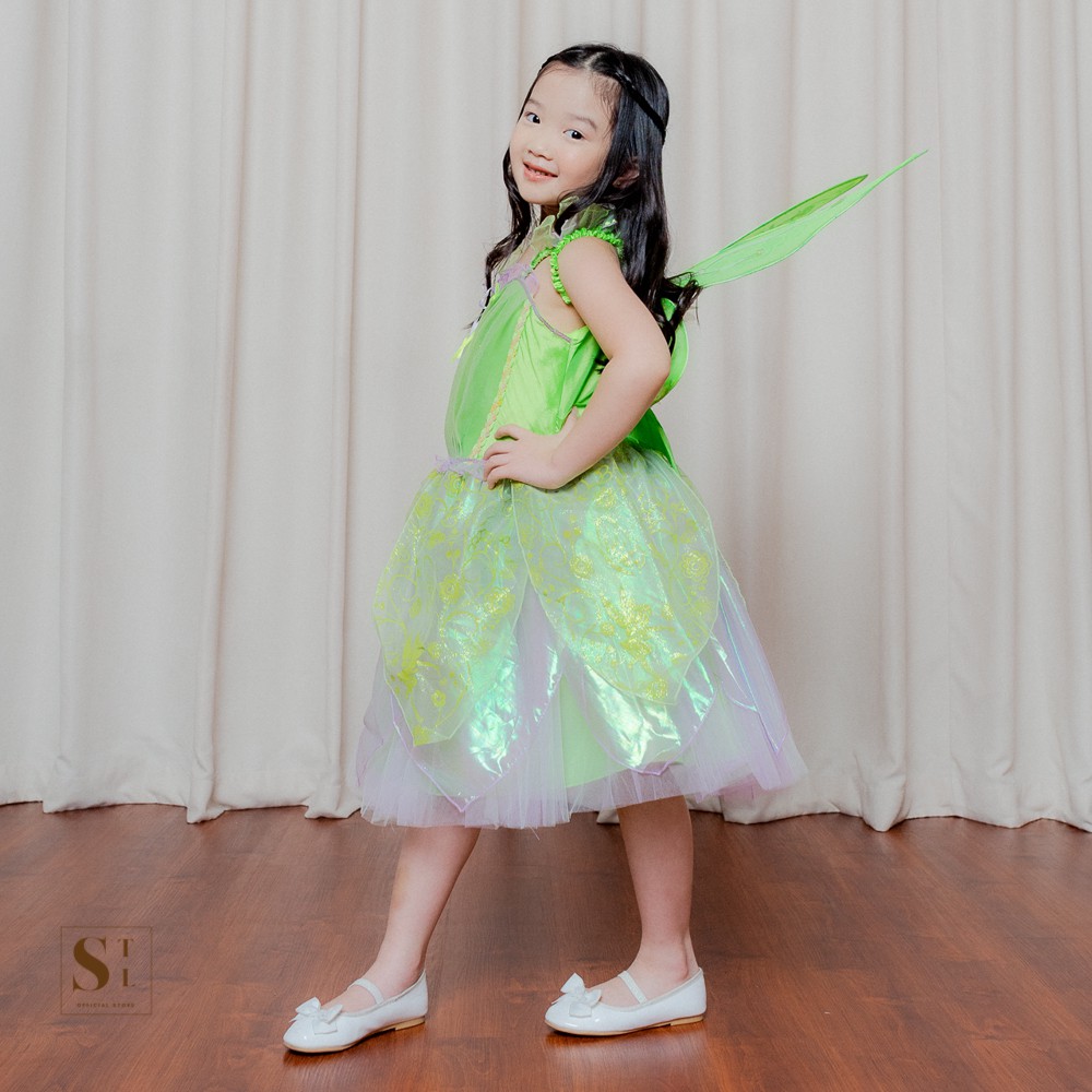 Claudia Dress Anak Perempuan Karakter Tinker Bell Premium 967G