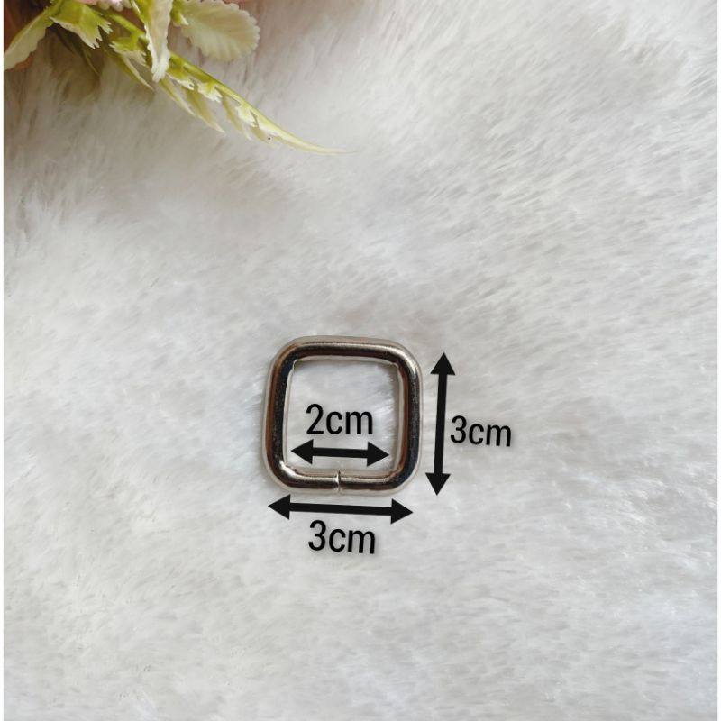 Ring kotak uk 2 cm ( 12 pcs)