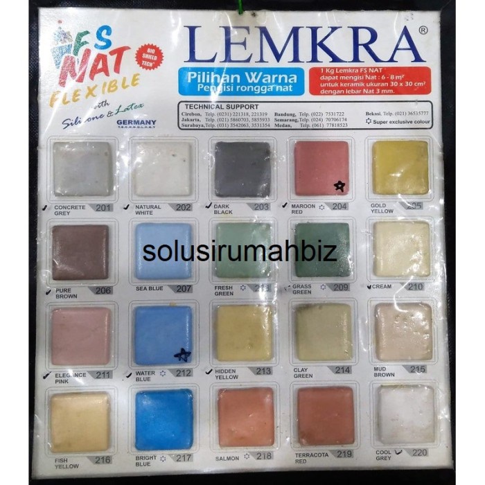 KATALOG WARNA LEMKRA SEMEN NAT SEMEN WARNA CONTOH ASLI SAMPLE