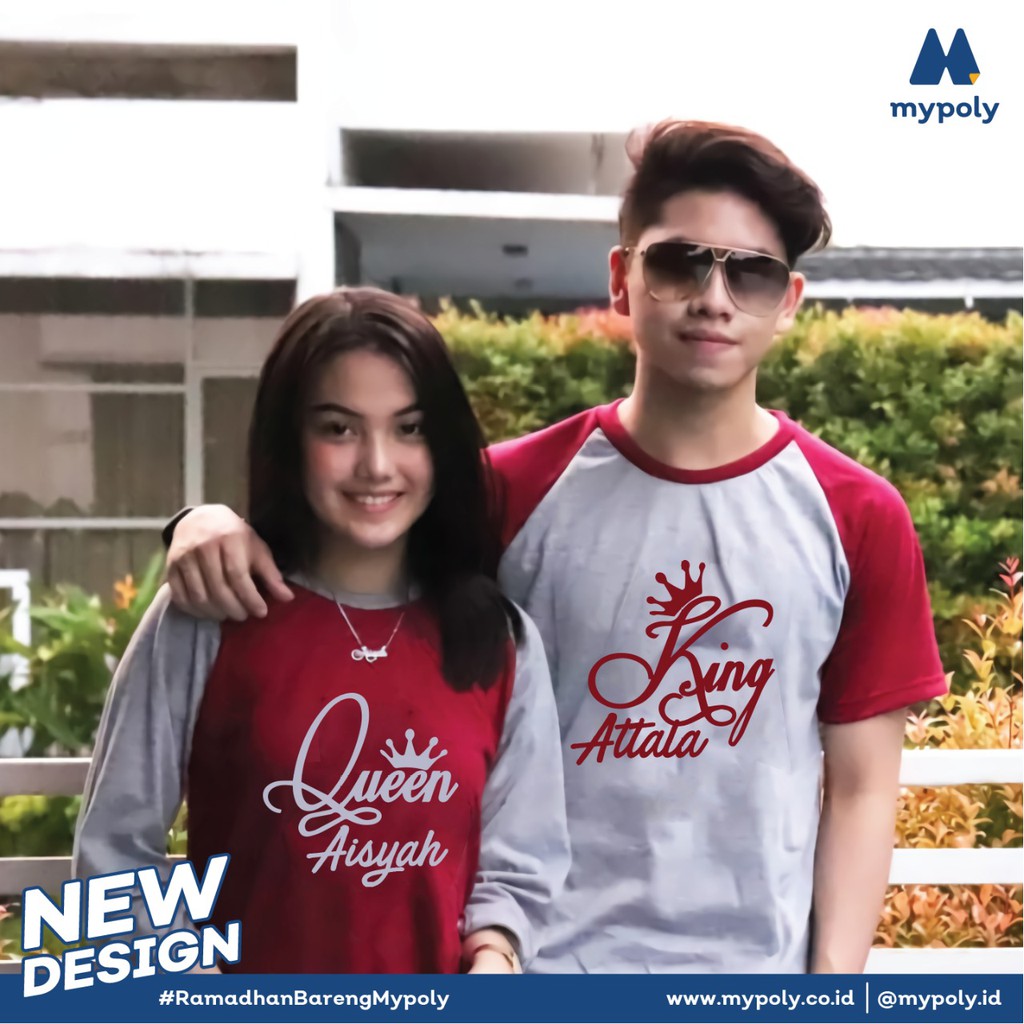 Baju Couple Pasangan Bisa Cetak Nama Kaos Couple Kaos Raglan Couple Romantis Kado Pernikahan Shopee Indonesia