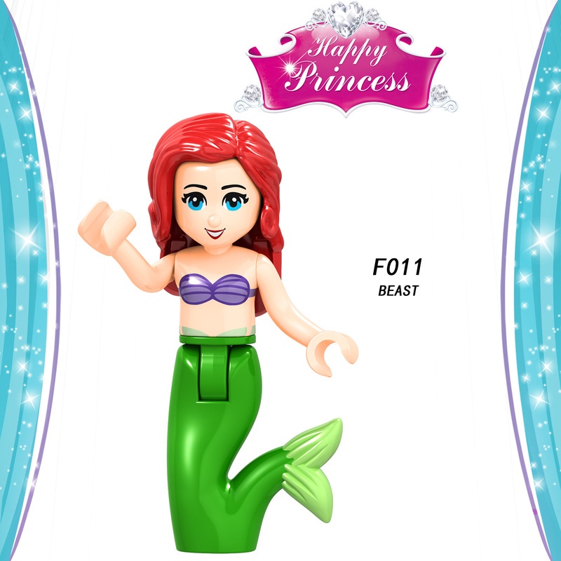 Mainan Figurin Mini Karakter Princess Cinderella Rapunzel Ariel Fairy Tale Untuk Hadiah Anak Perempuan