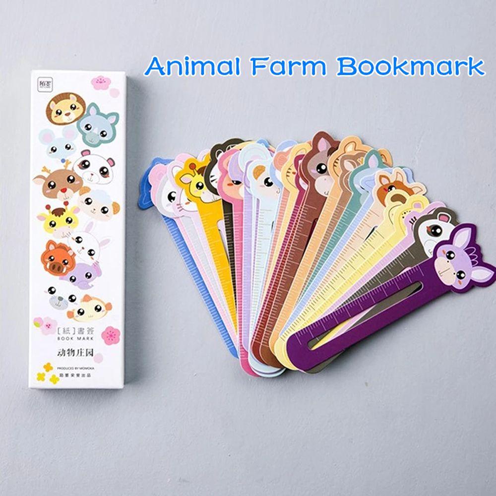 Lanfy Animal Farm Bookmark Anak Siswa Hadiah Sekolah Kantor Kartun Klip Buku Multifungsi