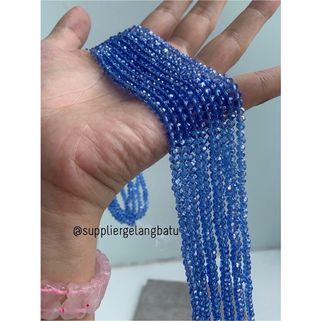 Crystal Ceko 4mm BIRU UNGU KUARSA kuarsa kristal blue purple quartz