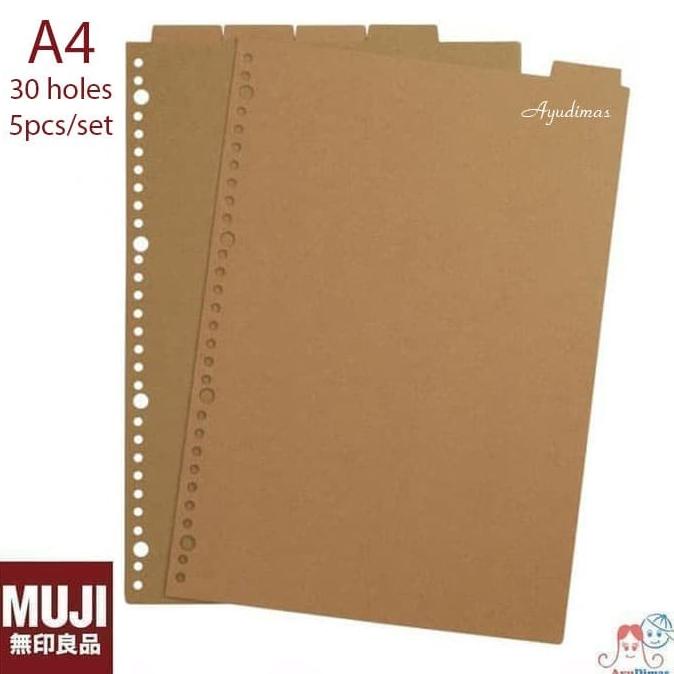 

Muji A4 Paper Divider / Index Cards - Pembatas Binder Terlaris