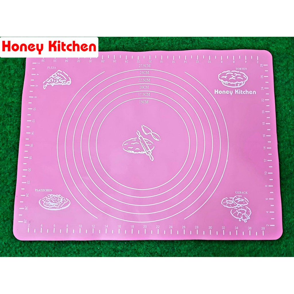 HONEY KITCHEN SILICON MAT 40X30 CM TATAKAN BAKING ROTI PIZZA FONDANT