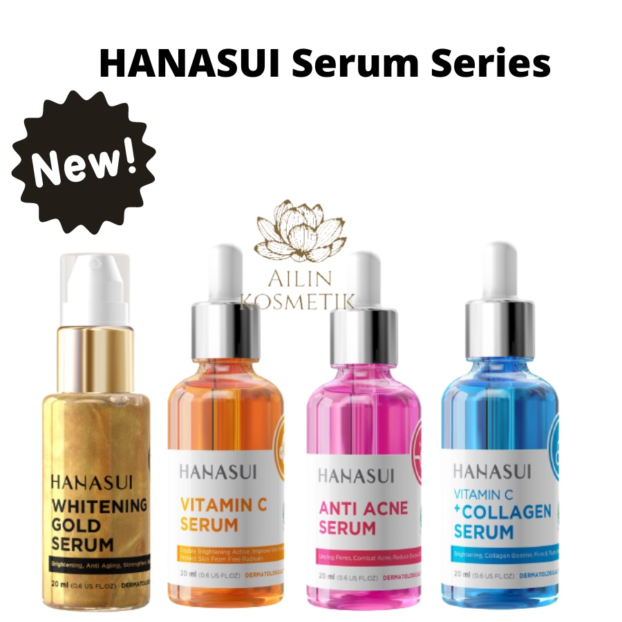 HANASUI Serum Series | Vit C + Collagen | Serum Anti Acne | Serum Vitamin C | Whitening GOLD AILIN