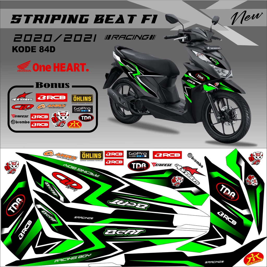 Striping Beat 2021 Variasi Stiker Motor Beat Kode 84