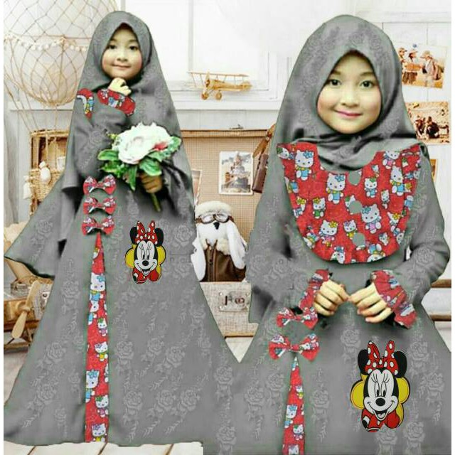 GAMIS ANAK PEREMPUAN MICKEYY  LED 2IN 1