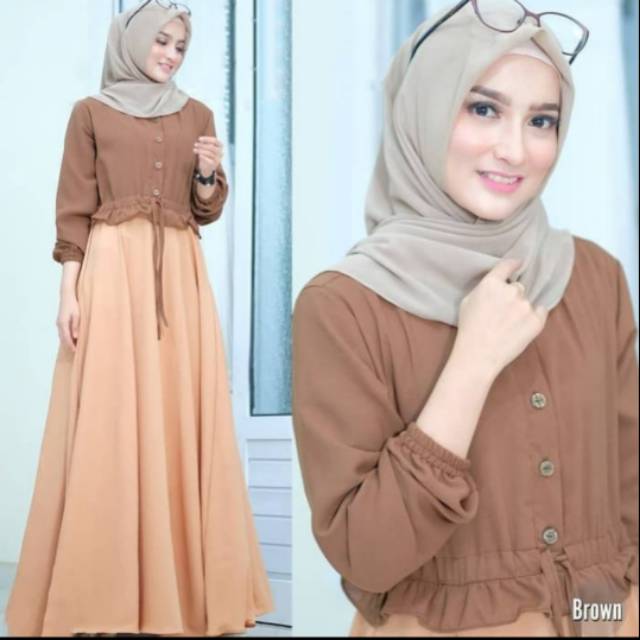 Anjani Dress Fashion Muslim Terbaru Baju Wanita Termurah