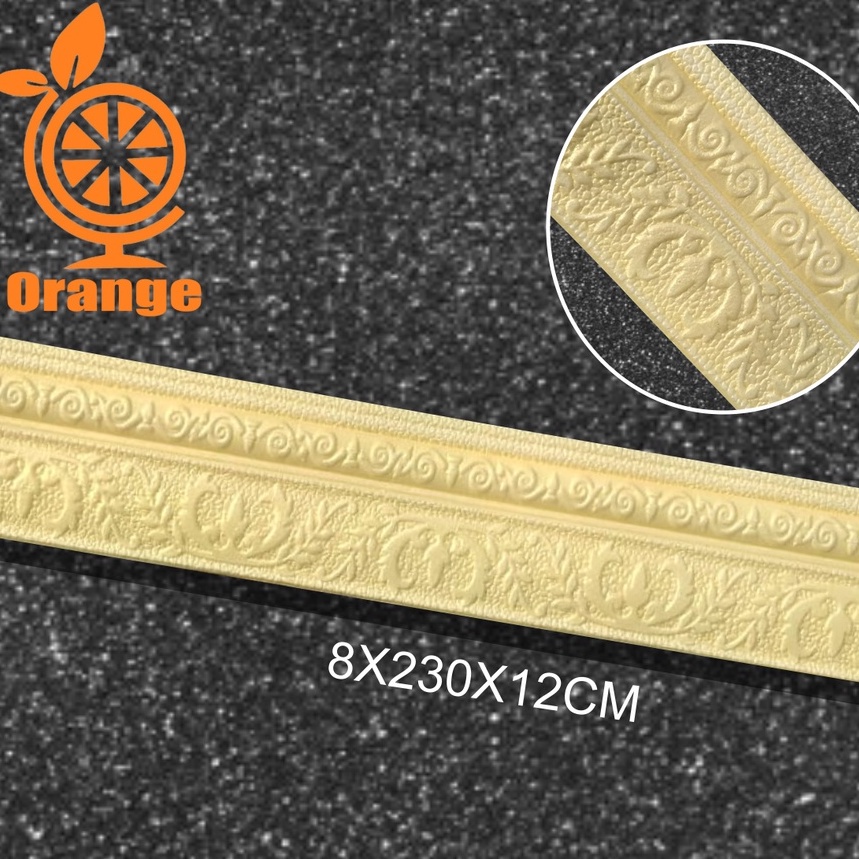 List Profil Foam List border foam List timbul 3D Moulding Dekorasi Dinding Plafon Vintage Borders 8Cm X 2,2 Meter List Wallpaper Foam-1