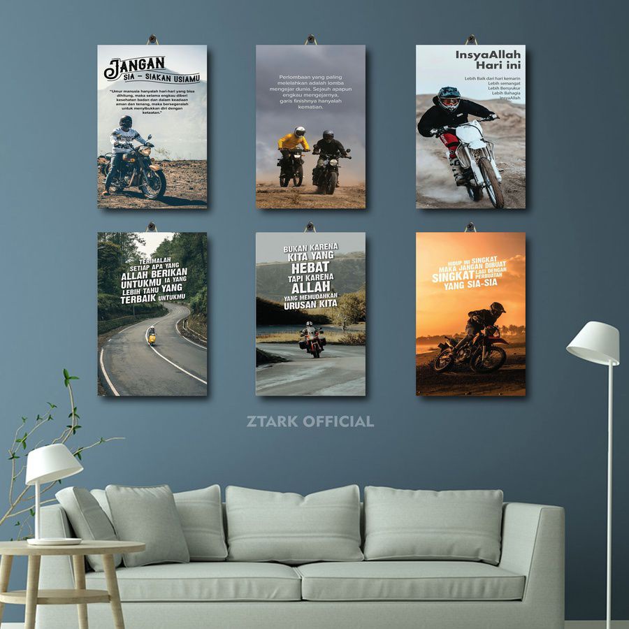 HIASAN DINDING KATA KATA QUOTES MOTOR TRAIL 20X30 HWLC6/OO3WC/ HIASAN RUANG QUOTE QUOTES MOTOR TUA K