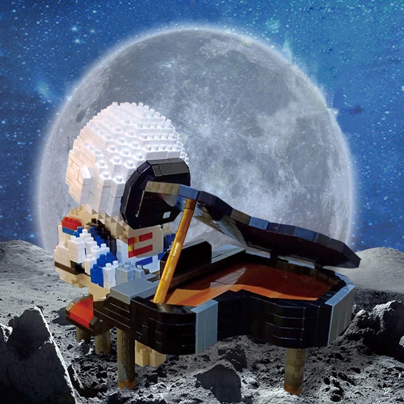 Nano Block Astronaut Model DIY Mainan Balok Bangunan Bata Kit Anak Anak Mainan Pendidikan