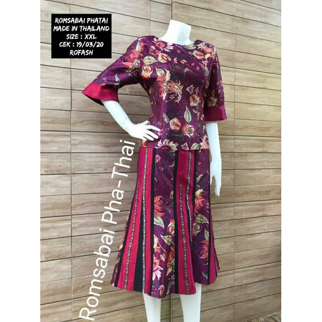 baju stelan romsabai pha thai made in bangkok