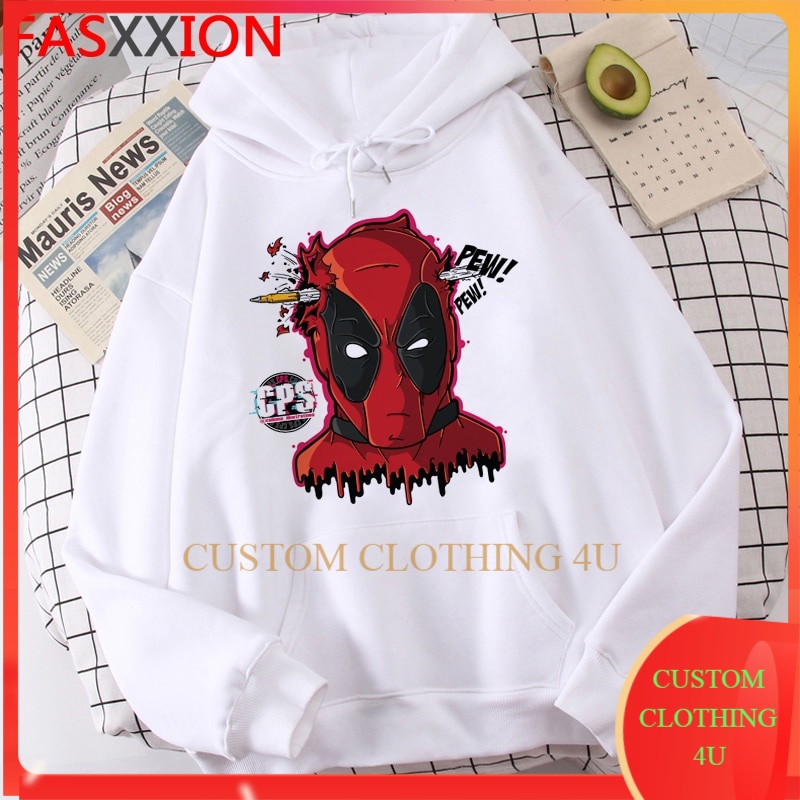 Hoodie Deadpool Funny Cartoon Hodie Kartun Anime Aesthetic Wibu Unisex Cowok Cewek