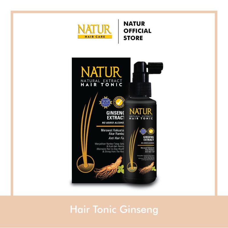 Natur Hair Tonic Gingseng 90 ml - Natur Penyubur Rambut Gingseng Spray