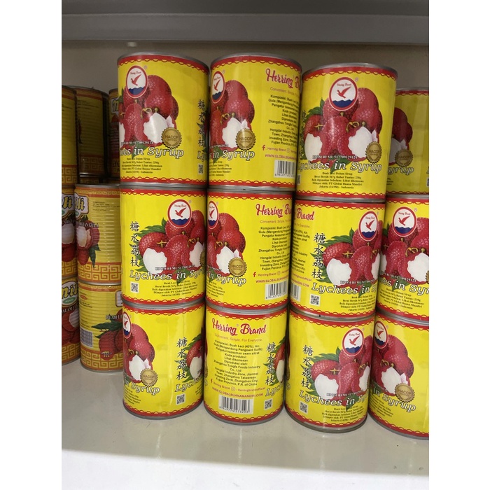 

Kalengbuah- Lychee Kaleng Herring Brand / Lychees In Syrup / Buah Leci Kaleng 565 -Buah-Kaleng.