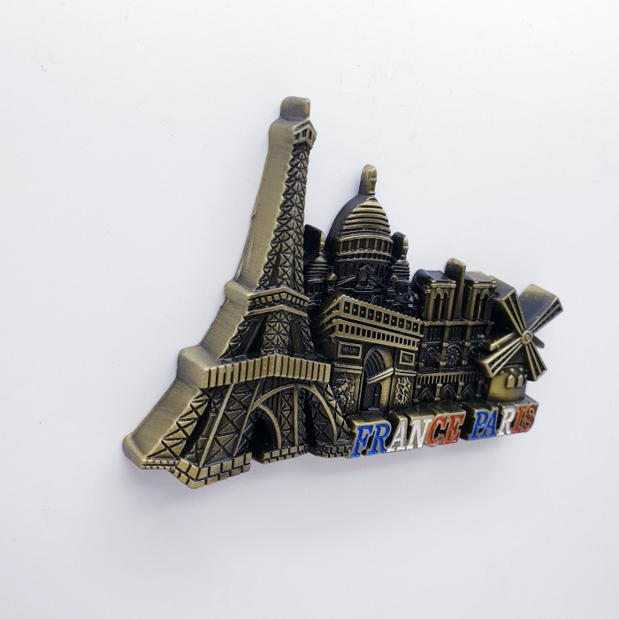 3D LOGAM Souvenir Negara magnet Kulkas Tempelan FRANCE Paris City