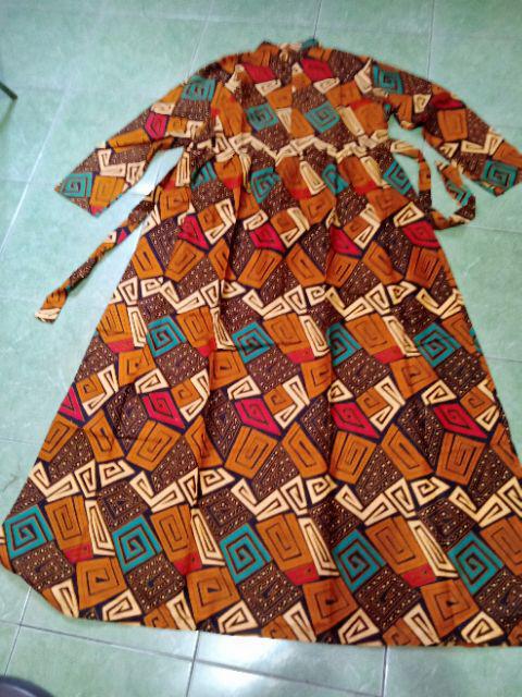 Long Dress Batik Gamis Batika Nadine Manggar Kobis Kupu Padi Ulir Manis Gendis Marsya Moszaik..