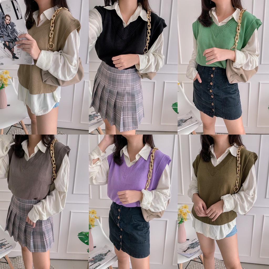 1KG MUAT 6PCS | SYIFA KANI VEST RAJUT ROMPI KNITWEAR HITS SELEBGRAM FASHION OOTD WANITA