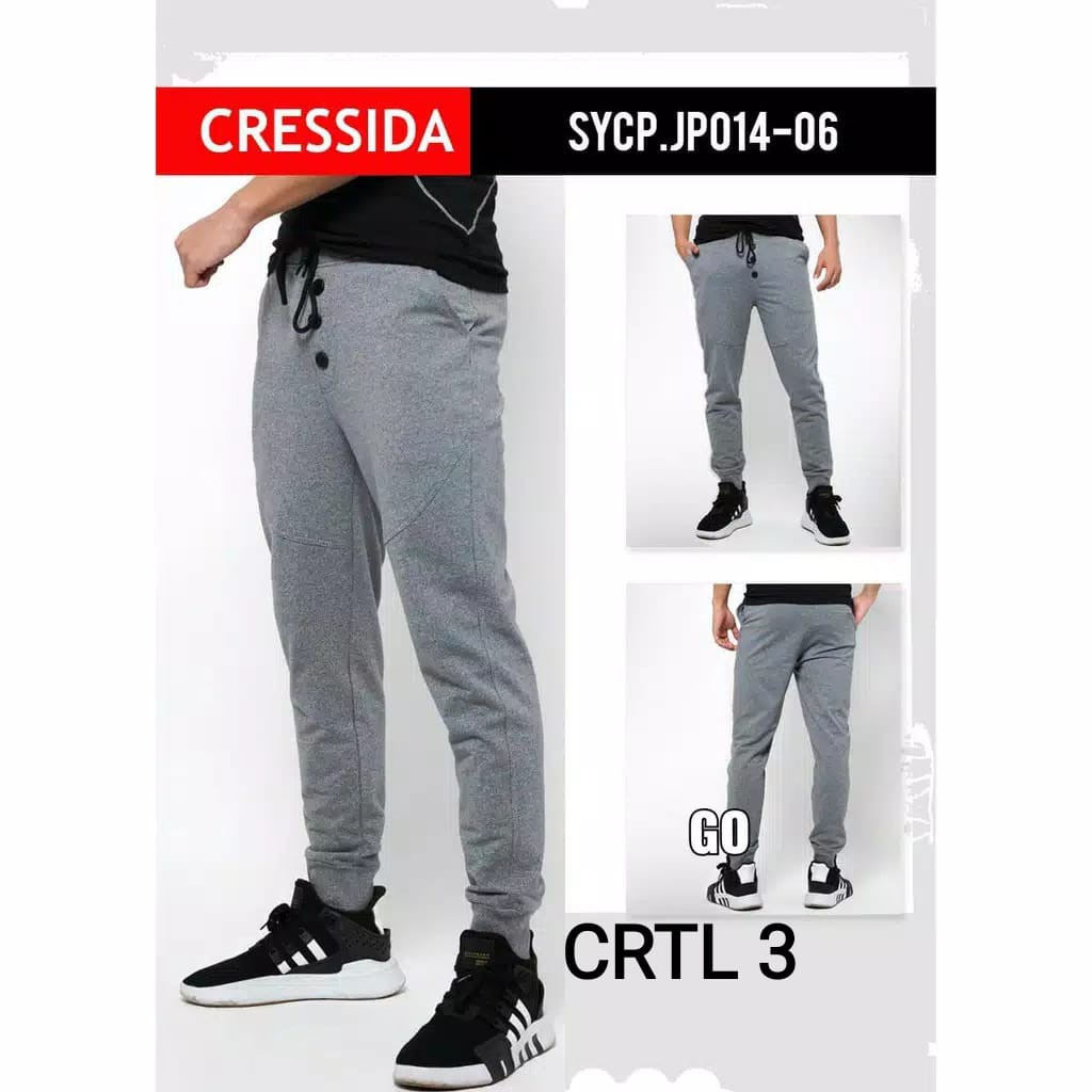 gof CRTL 1 CRESSIDA CELANA TRAINING Polos Katun Combed Baby Terry Celana Training Panjang Laki Laki