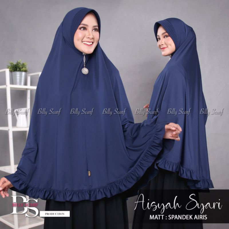Jilbab Khimar Instan Aisyah Syari Ori Billy Scarf