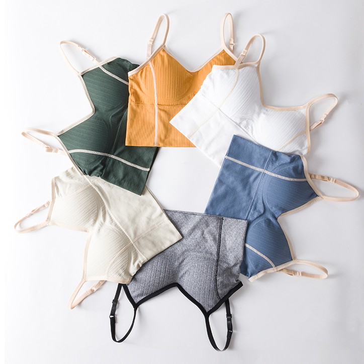 arbelacloth - (7warna) Sheren Midi Bralette / Sport Bra busa tebal crop top