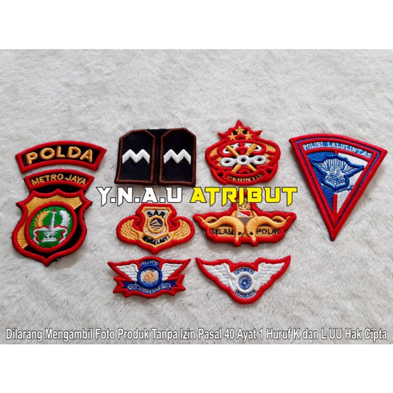 ATRIBUT PDL POLRI / PAKET ATRIBUT PDL AIPDA/AIPTU POLRI BORDIR TIMBUL