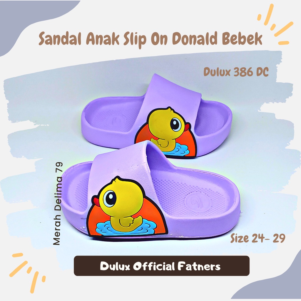 MD 79 - Sendal Anak Perempuan Usia 3 - 5 Tahun Model Baru Donald Bebek