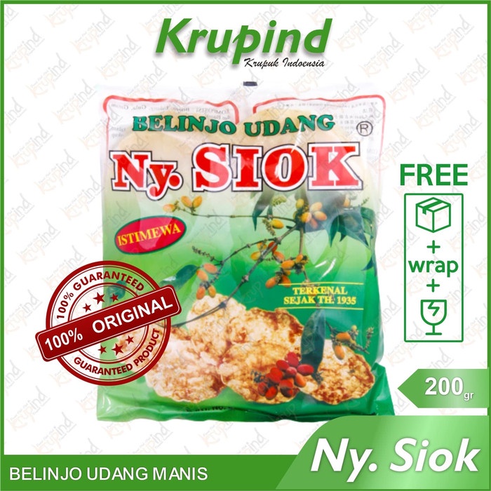 

NEW Ny Siok / NySiok - Blinjo Udang Belinjo Udang Manis 200gr - Krupind