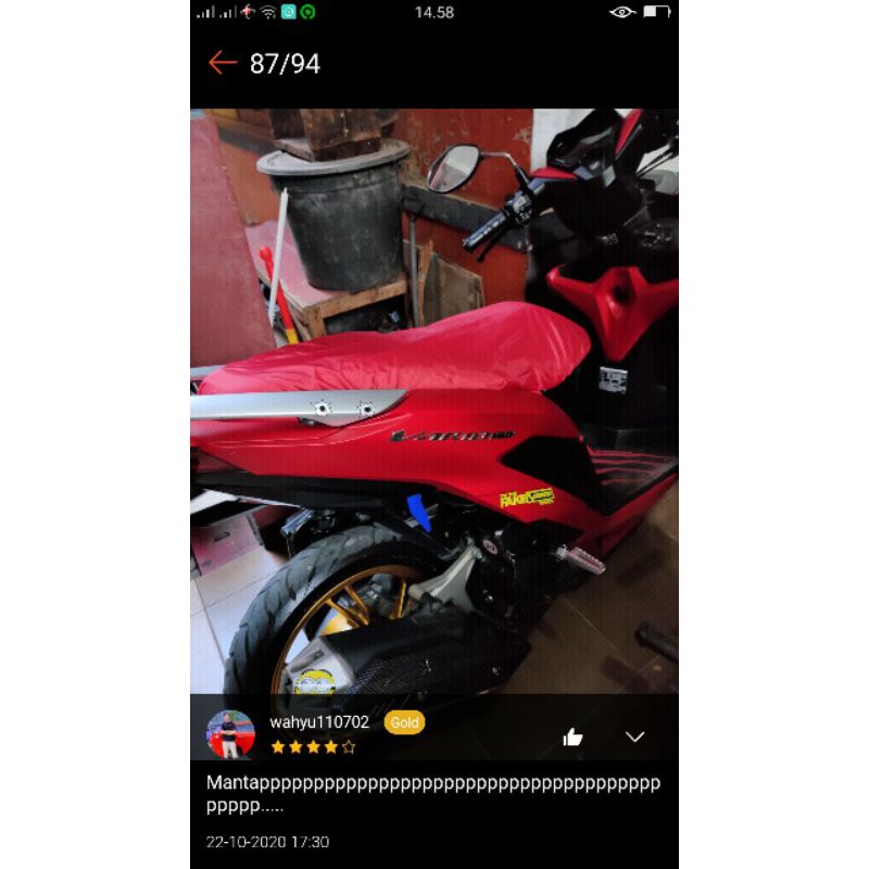 Cover Jok/Sarung Jok Motor mio beat  WATERPROOF UNIVERSAL