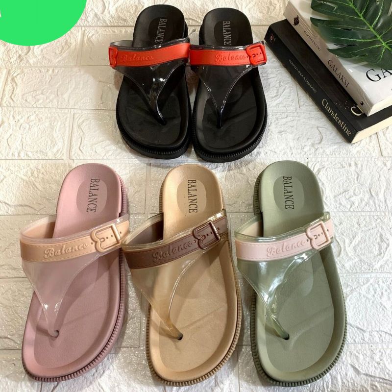 Sandal Wanita,Sandal Jepit Wanita,Sandal Balance,Sandal Karet Import Trendy,Empuk,Nyaman dan Anti Selip.