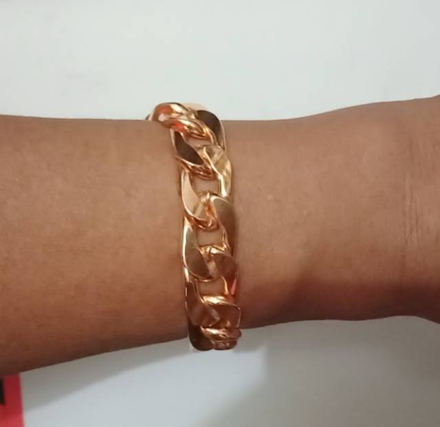 Gelang cowok rantai perhiasan Rhodhium