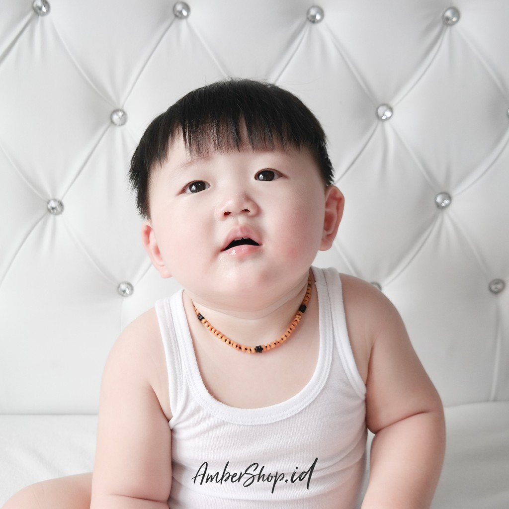 AS17 Kalung Amber pereda tumbuh gigi bayi - Amber Shop