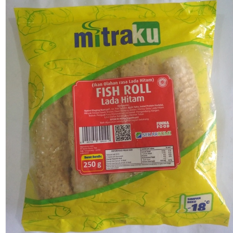 

MITRAKU FISH ROLL LADA HITAM 250g