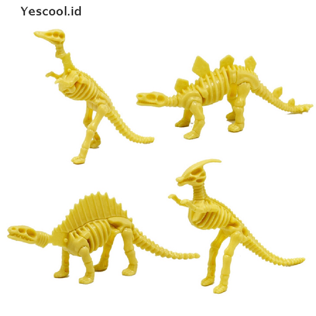 (Yescool) Mainan Edukasi puzzle Simulasi Tengkorak Dinosaurus Bahan Plastik Untuk Anak DIY