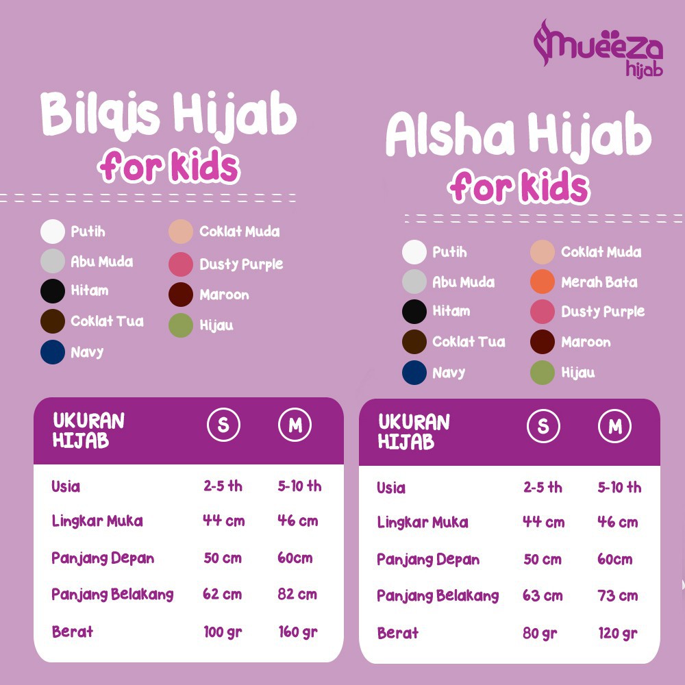 JILBAB ANAK USIA 2-10 TAHUN JILBAB SEKOLAH TK SD JILBAB ALSHA BILQIS | MUEEZA HIJAB