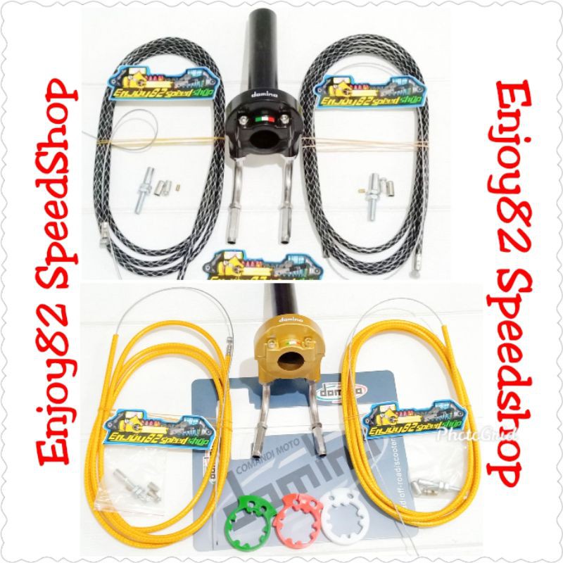 Paket Selongsong Gas Domino plus L Gas Dan Kabel Gas Serat Vixion beat fi vario fi Nmax fu fi