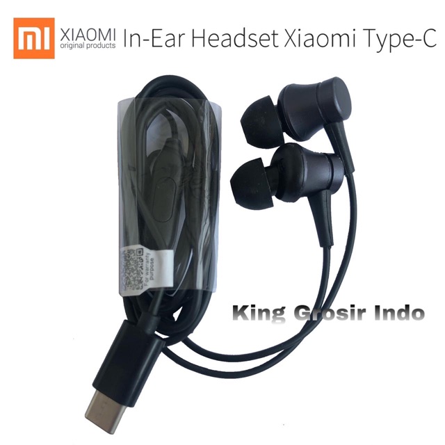 Headset Xiaomi Tipe C Original 100% Earphone Handsfree Xiaomi Tipe C