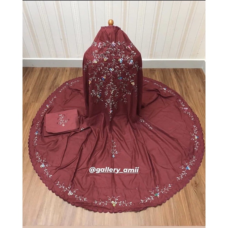 Mukena bordir bunga kecil