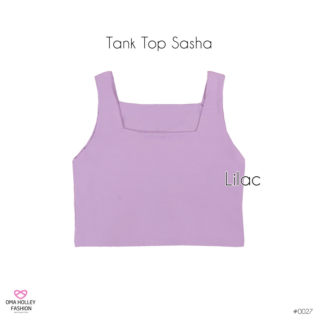 (COD) OH Fashion Tanktop Sasha Korea Bahu Lebar Wanita #0027 (Part 1)-Lilac