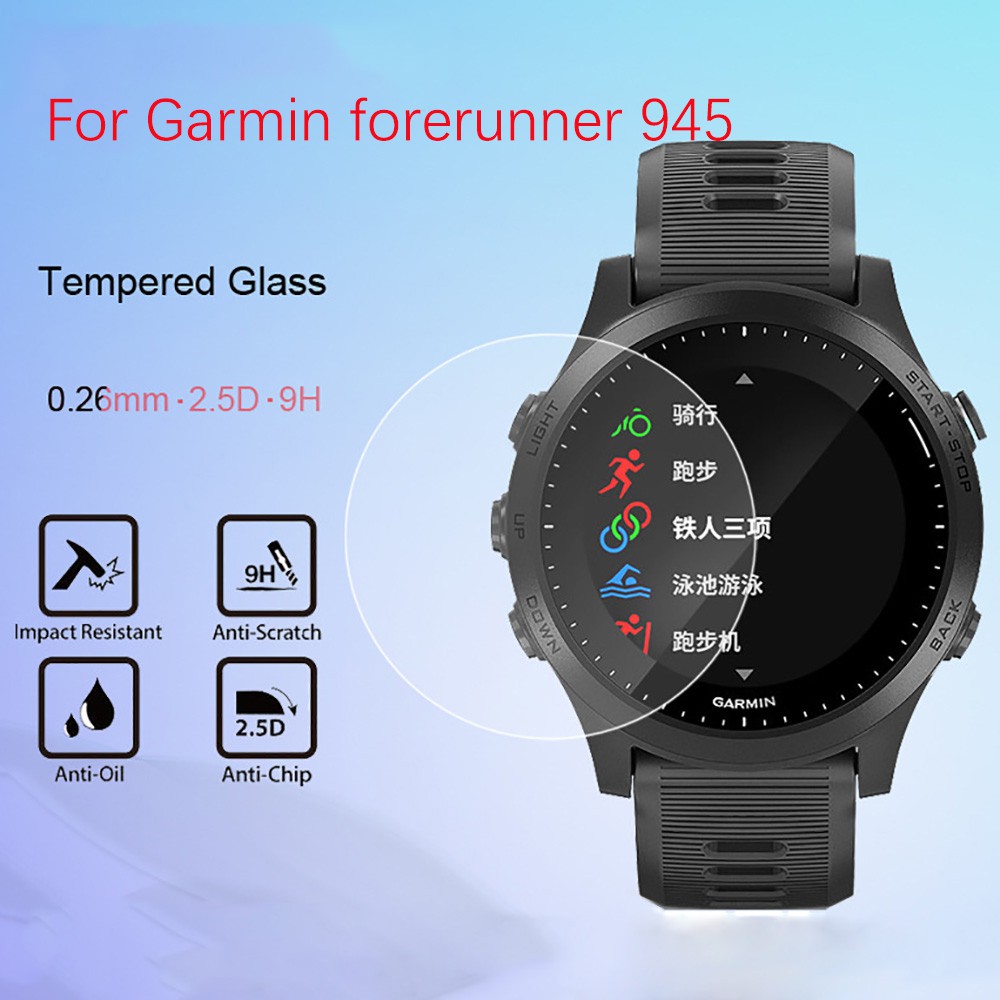 Pelindung Layar Tempered Glass 9h 2.5d Untuk Smartwatch Garmin Forerunner 945